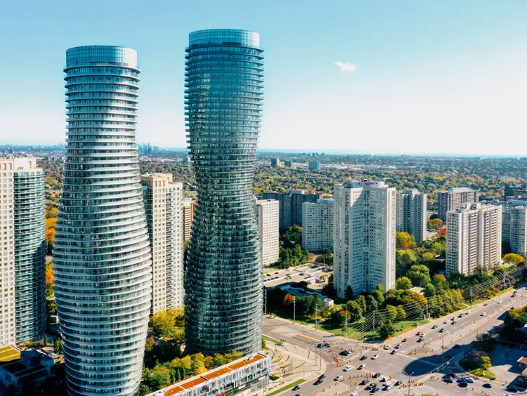 The Absolute World towers in Mississauga, Ontario, where Numinor provides remote bookkeeping for local businesses.